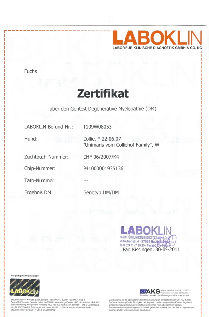 Unis-laboklin-DM